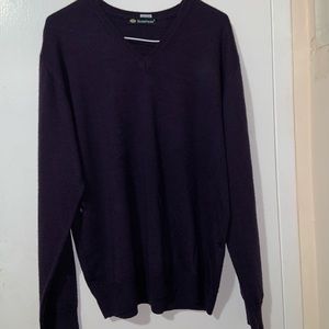 Purple V-neck sweater